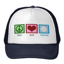 Peace Love Volleyball Trucker Hat