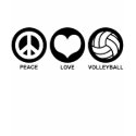 Peace Love Volleyball t-shirts