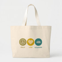 Peace Love Volunteer Bag