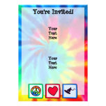 Peace, Love, Wakeboarding Custom Invitations