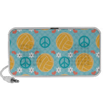 Peace Love Water Polo Doodle Speakers
