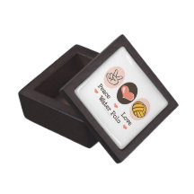 Peace Love Water Polo Gift Box Premium Trinket Boxes