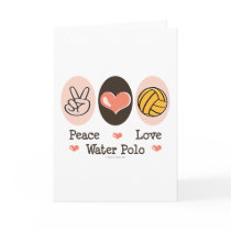 Peace Love Water Polo Greeting Card