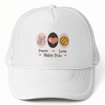 Peace Love Water Polo Hat