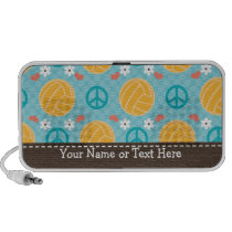 Peace Love Water Polo Portable Doodle Speakers Per