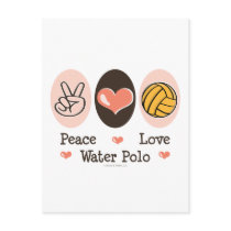 Peace Love Water Polo Postcard