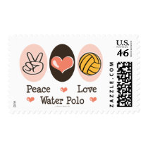Peace Love Water Polo Stamps
