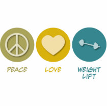 Peace Love Weight Lift Photo Sculptures