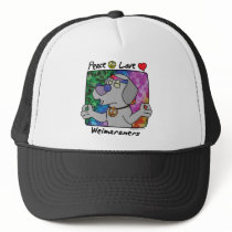 Peace Love Weimaraner Hats