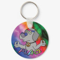 Peace Love Weimaraner Keychain