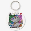 Peace Love Weimaraner Keychain 2