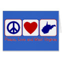 Peace Love West Virginia cards