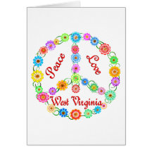 Peace Love West Virginia Card