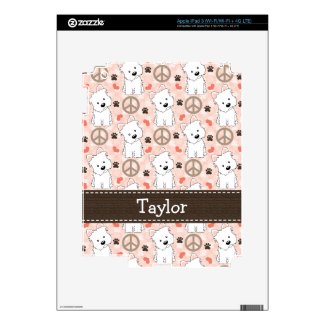Peace Love Westies iPad 3 Skin musicskins_skin