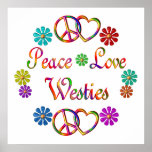 PEACE LOVE WESTIES POSTERS