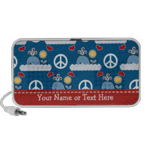 Peace Love Whales Portable Doodle Speakers Persona