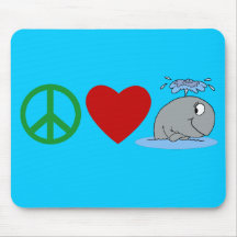 Peace Love Whales T shirts, Travel Mugs, Gifts Mouse Pads