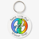 Peace, Love, & Wiener Dogs Keychain by wienertales Peace, Love, & Wiener Dogs Keychain