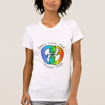 Peace, Love, & Wiener Dogs Ladies' T-Shirt t-shirts