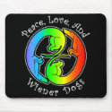 Peace, Love, & Wiener Dogs Mousepad by wienertales Peace, Love, & Wiener Dogs Mousepad