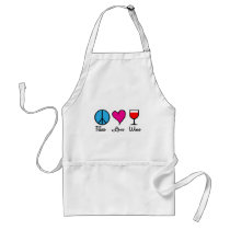 Peace Love Wine1 aprons