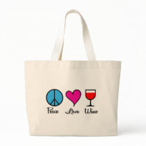 Peace Love Wine1 bags
