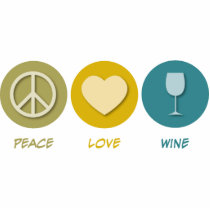 Peace Love Wine photo sculptures