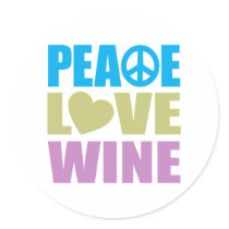Peace Love Wine Stickers