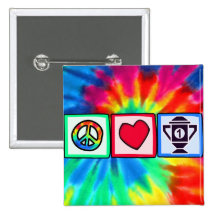 Peace, Love, Winning Buttons