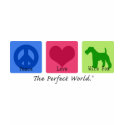Peace Love Wire Fox t-shirts by dogwiregifts Peace Love Wire Fox t-shirts