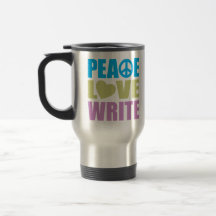 Peace Love Write Mug