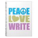 Peace Love Write Spiral Notebooks