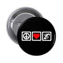 peace love writing button