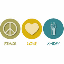 Peace Love X-Ray Photo Sculptures