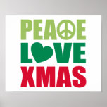 Peace Love Xmas Print