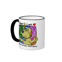 Peace Love Yellow Lab Mug