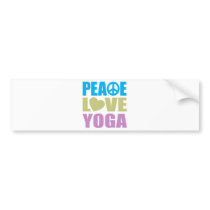 Peace Love Yoga Bumper Stickers