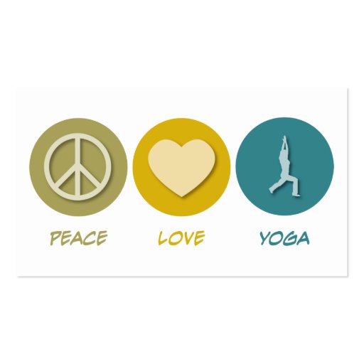 Peace Love Yoga Business Card Template (back side)