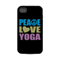 Peace Love Yoga Iphone 4 Tough Cases