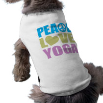 Peace Love Yoga Doggie T Shirt