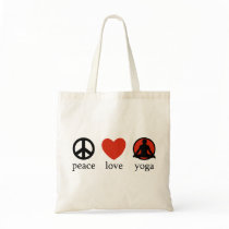 Peace Love Yoga Gift Canvas Bags