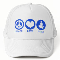 Peace Love Yoga hats by magarmor Peace Love Yoga hats