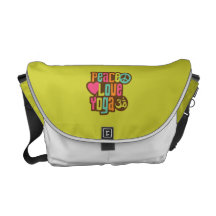 Peace Love Yoga Messenger Bag