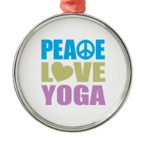 Peace Love Yoga Christmas Ornaments
