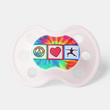 Peace, Love, Yoga Pacifier