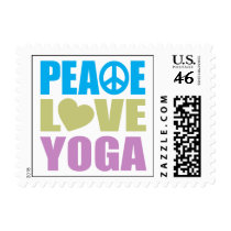 Peace Love Yoga Postage Stamp