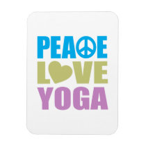 Peace Love Yoga Rectangle Magnet
