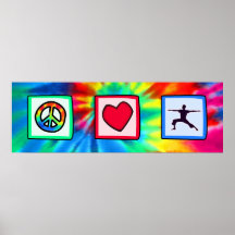 Peace, Love, Yoga Print