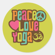 Peace Love Yoga Sticker