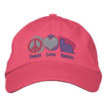 Peace Love Yorkies Embroidered Hat (Pink & Purple) embroidered hats by MenagerieMayhem Peace Love Yorkies Embroidered Hat (Pink & Purple) embroidered hats